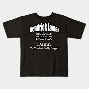 Kendrick Lamar's All Albums Kids T-Shirt